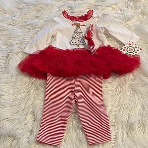 Little Me Festive Red and White Tree Costume size 6 months brand new